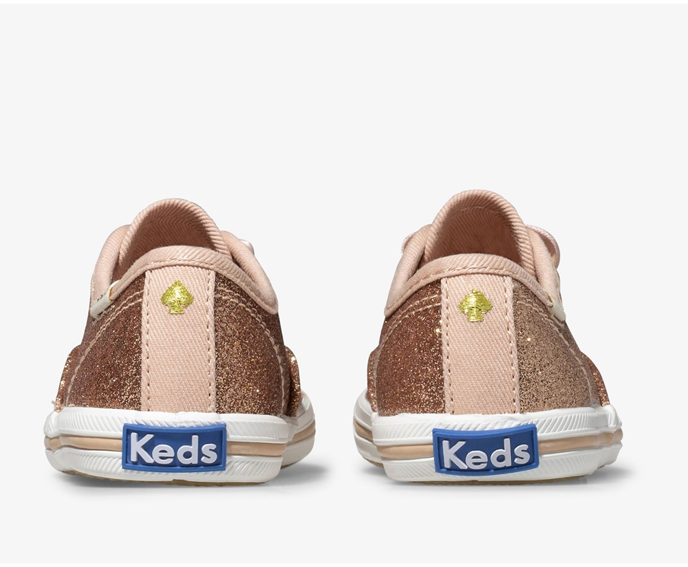 Kids Keds Sneakers - Kate Spade new york Champion Glitter - Rose Gold - 9524-ATRLK